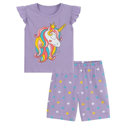 Little Hand Toddler Girls Pajamas Short Set Summer Pjs Unicorn Sleepwear 2T-7T