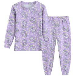 FEDPOP Toddler Girls Sleepwears Kids Snug-Fit Pajamas Long Sleeve Clothes Pjs Set