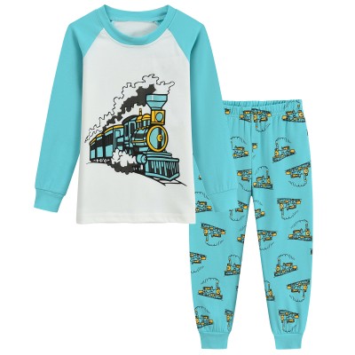 FEDPOP Toddler Boys Cars Pajamas 100% Cotton Pjs Kids Clothes Sleepwear Sets