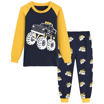 FEDPOP Toddler Boys Pajamas Set Kids Graphic Pjs Cotton Caual Sleepwear Clothes