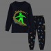 FEDPOP Toddler Boys Space Pajamas Glow in the Dark Graphic Sleepwear Kids Cotton Pjs Clothes