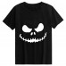 FEDPOP Toddler Boys Halloween T Shirts Glow in the Dark Kids Cotton Graphic Tees Pumpkin T-Shirt