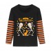 FEDPOP Halloween Shirts Boys Girls Kids Glow in the Dark Skeleton Long Tees Raglan T-Shirt Clothes