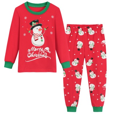 Little Hand Boy Christmas Pajamas Girls Kids Cotton Sleepwear Pjs Set
