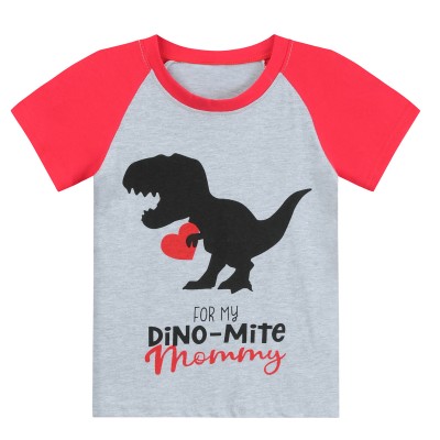 Little Hand Toddler Boy Dinosaur Tee Shirts Kids Girls Unisex Summer Cotton Tops