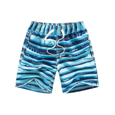 Little Hand Boys Swim Trunk Stripe Quick Dry Beach Board Shorts Swimwear