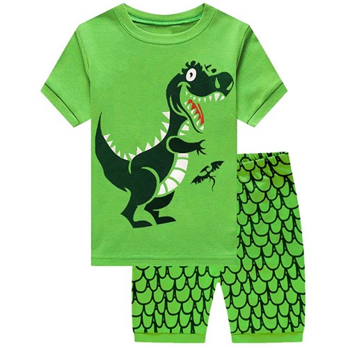 Little Hand Toddler Boys Pajama Dinosaur 100% Cotton Short Sets Pajamas for Boy Pjs Summer Clothes Size 2-7T