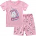 Little Hand Toddler Gril Pajamas 100% Cotton Summer Unicorn Short Sets Size 2t-7t