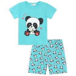 Little Hand Girls Summer Pajamas Panda Pajama Short Sets Valentine Heart Pjs 2T-7T