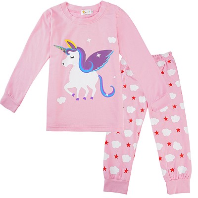Little hand Girls Pajamas Sets Toddler Christmas PJS 100% Cotton Long Sleeve Giraffe Sleepwear Size 2-7t