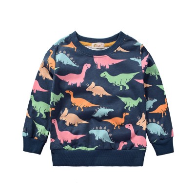 Little Hand Toddler Boys Sweatshirts Long Sleeve Dinosaur Pullover Crewneck Tops