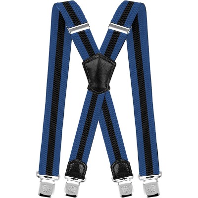 Little Hand Mens Elastic Suspenders Heavy Duty Work Metal Clips Braces X Shape