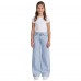 FEDPOP Girls Wide Leg Baggy Jeans, High Waisted Denim Pants with Pockets, Casual Y2K Loose Trousers for Kids, Blue, 8-14Y FEDPOP Girls Wide Leg Baggy Jeans, High Waisted Denim Pants with Pockets, Casual Y2K Loose Trousers for Kids, Blue, 8-14Y