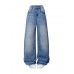 FEDPOP Girls Wide Leg Baggy Jeans, High Waisted Denim Pants with Pockets, Casual Y2K Loose Trousers for Kids, Blue, 8-14Y FEDPOP Girls Wide Leg Baggy Jeans, High Waisted Denim Pants with Pockets, Casual Y2K Loose Trousers for Kids, Blue, 8-14Y