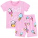 FEDPOP Toddler Girls Pajamas Summer Graphic Sleepwear Set Kids Cotton Pjs Size 2T