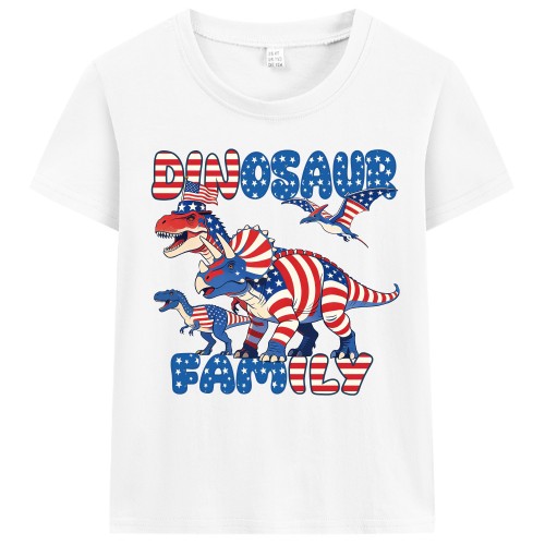 FEDPOP Boys 4th of July Shirts Dinosaur T-Shirts Kids Patriotic Tops Tees 2T FEDPOP Boys 4th of July Shirts Dinosaur T-Shirts Kids Patriotic Tops Tees 2T